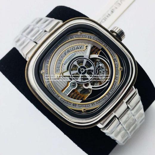 SV七个星期五，原装316L不锈钢表带，市场最高版本，男士腕表，自动机械机芯，钢表带+送皮表带，密底。 商品图3