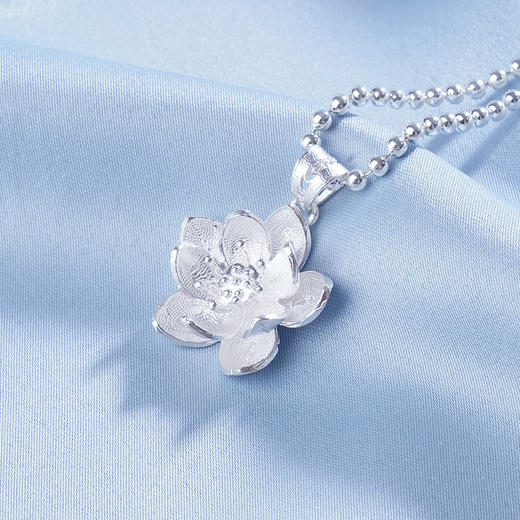 子佩集S990银荷花吊坠【10782633】 (不含链) 商品图2