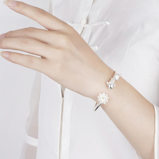 子佩集S990银【入锦】手镯【YHSZ089】莲花203 商品图3