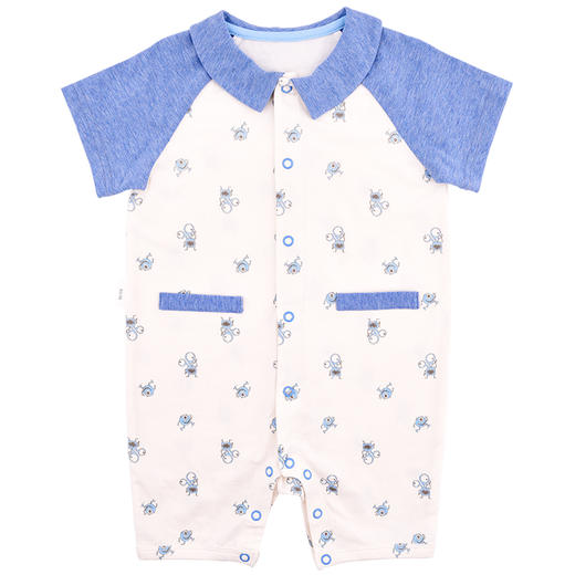 棉果果夏季男童对开连体衣连身衣哈衣M212722220322 商品图2