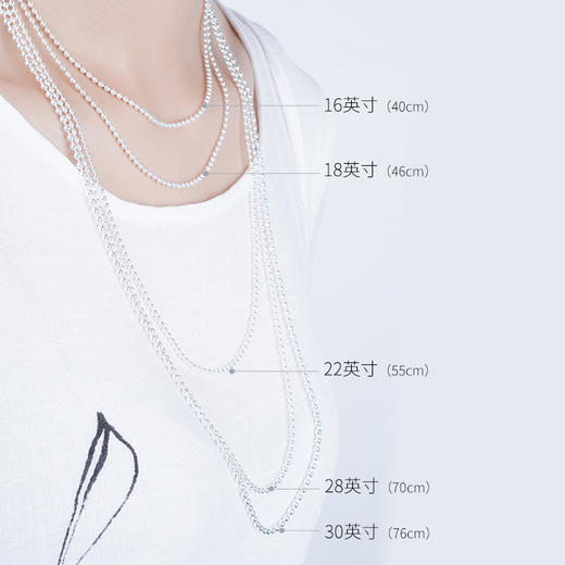 S990银佛珠项链【XL009】【XL010】搭配链2303 商品图1