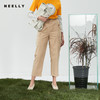 NEELLY春新款配腰带纯棉工装风宽松休闲长裤女N082001AH038 商品缩略图2