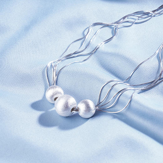 子佩集匠人S925银时尚套链项链【KDFTL001】三个球三珠203 商品图2