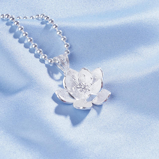 子佩集S990银荷花吊坠【10782633】 (不含链) 商品图0