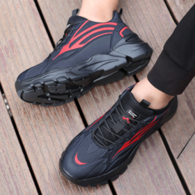 劳保鞋男安全工作鞋钢包头防砸防刺穿防水舒适耐磨时尚防护鞋 【超轻底】耐磨百搭款