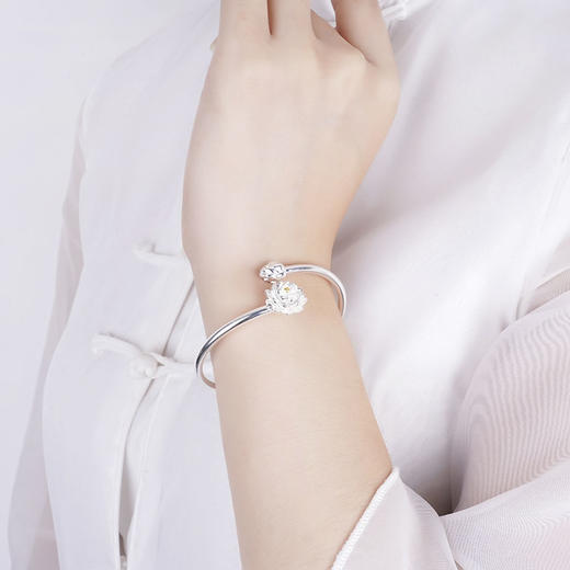 子佩集S990银【采莲曲】手镯【YHSZ027-3】2108 商品图4