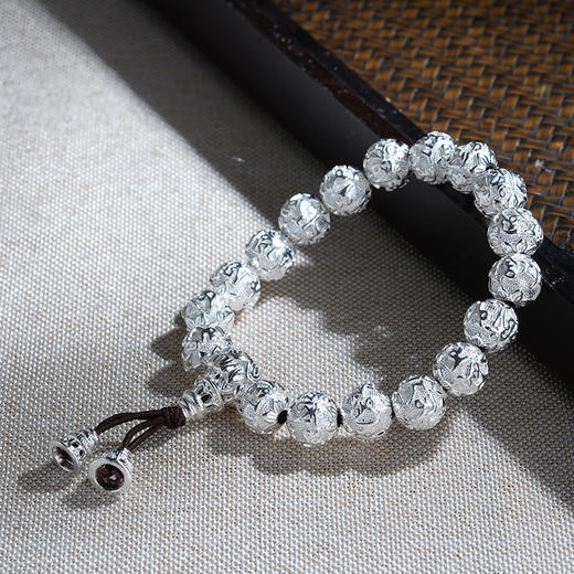 【六字箴言】子佩集匠人S990银真言手串【多规格】手链203 商品图2