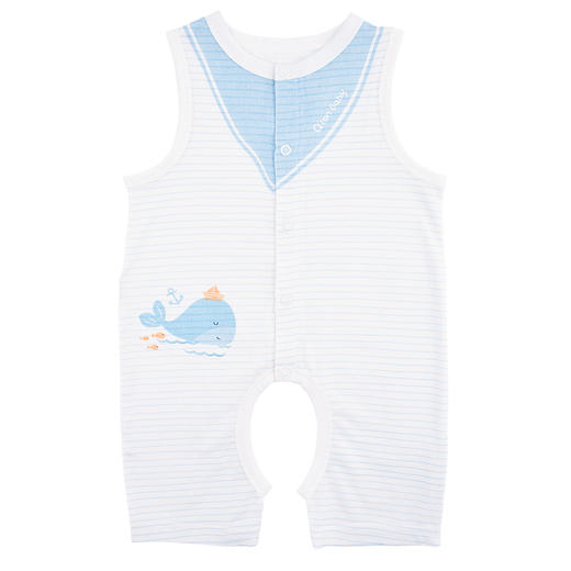 棉果果夏季莫代尔有机棉纱内衣背心开裆哈衣连体衣连身衣哈衣M211725420231 商品图1