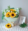 阳光永远属于你     向日葵3枝，白色洋桔梗0.5扎（1956） 商品缩略图0