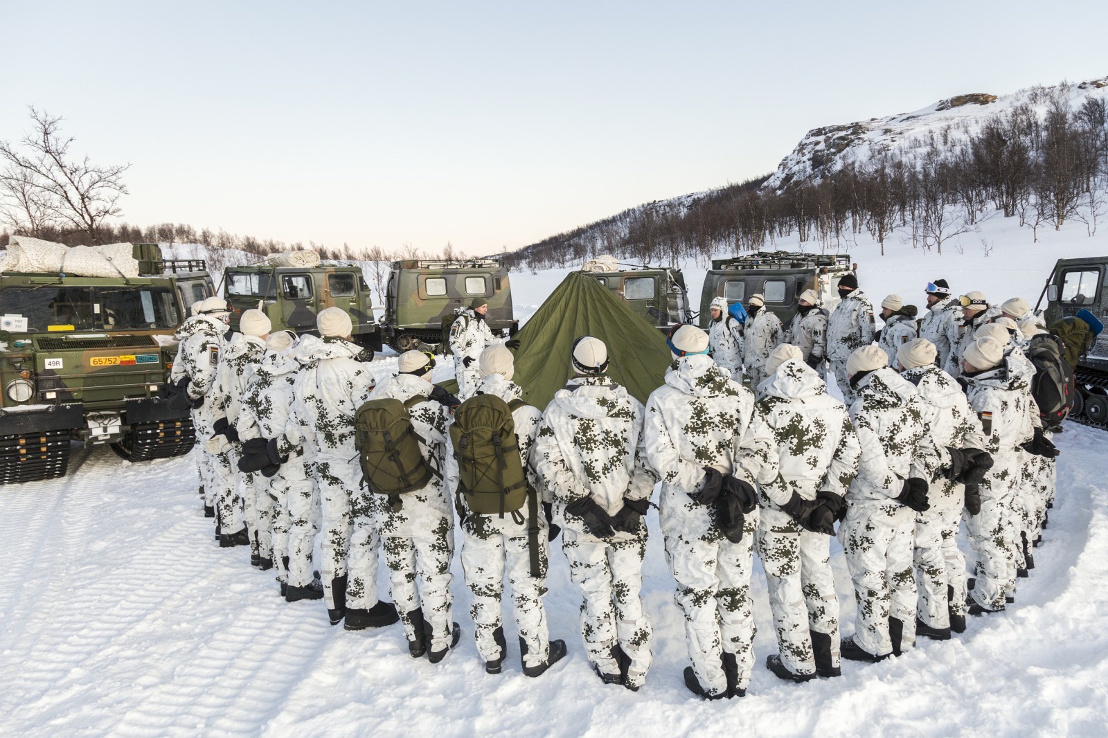 德国公发三防户外雪地斑点迷彩冲锋裤