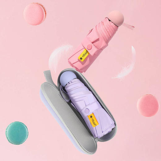 袖珍迷你太阳伞防晒防紫外线雨伞女晴雨两用遮阳伞折叠胶囊五折伞 商品图2