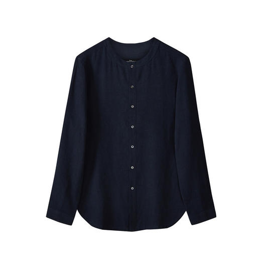 【中华立领】柒牌男装立领亚麻长袖衬衫新品商务休闲长衬	114A39200 商品图4