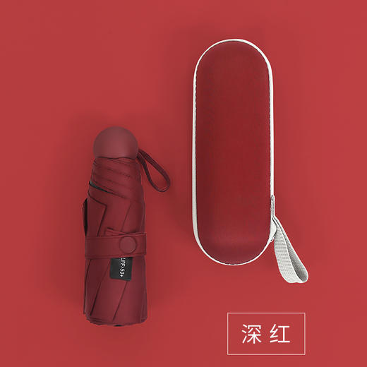 美人鱼小巧便携黑胶折叠女迷你口袋伞 商品图7