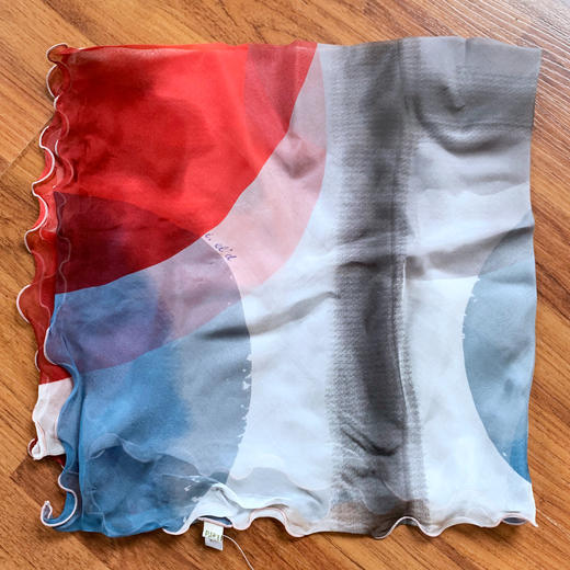 ield品牌 出口韩国 桑蚕丝（雪纺）时尚印花卷边方巾 商品图3