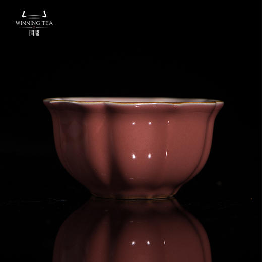 问鼎汝瓷萼红系列品杯经典款萼红月白大菩提杯 四方杯 宝相杯单杯 商品图0