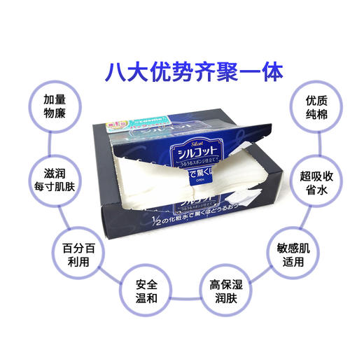 尤妮佳舒蔻化妆棉1/2型40片 商品图1