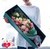 真情长留     10支戴安娜玫瑰，9支香槟玫瑰，满天星，黄莺搭配，2小熊，50cm礼盒(1835) 商品缩略图0