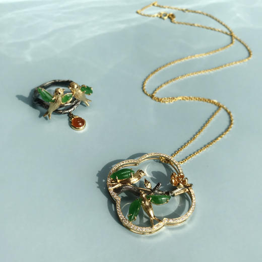 喜上眉梢吊坠/胸针两用款（不含链/定制） 商品图1