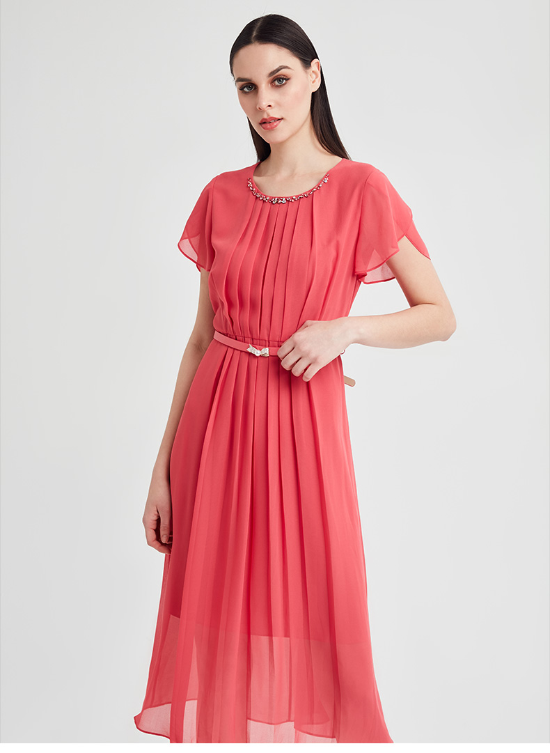 皮尔卡丹女装短袖连衣裙p92ds53f0