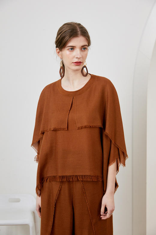 四季之衣 | 圆领斗篷式女上衣 SJF18W320B / SJF18K321A 商品图1