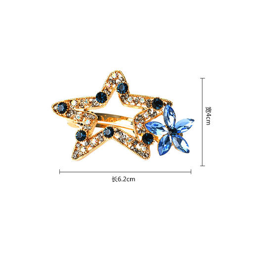 LBE-thj941星星头饰女韩国网红ins短发神器发卡一字夹横夹中号成年半扎发夹 商品图3