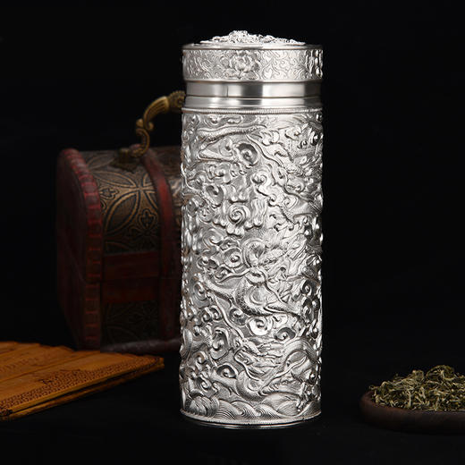 子佩集S999银九龙杯摆件【BXYL0050160】纯银内胆泡茶杯203 商品图5