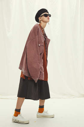 UMAMIISM UM19AW-1973 破坏装饰水洗艾森豪威尔夹克