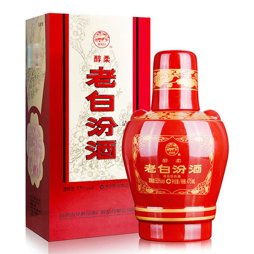 老白汾酒(2012年份)醇柔 清香型高度白酒53度475ml 商品图0