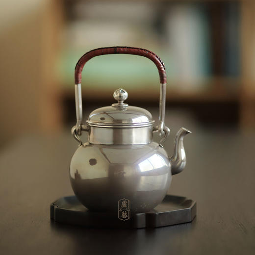 「茶器」银壶 甑型玉盖提梁壶 商品图0