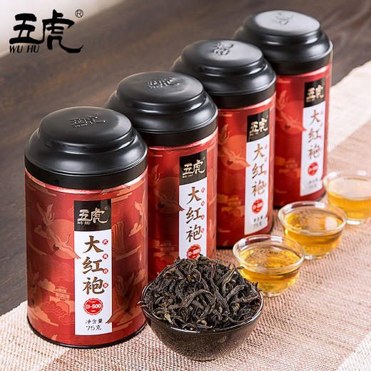 茶叶 大红袍 武夷岩茶 乌龙茶 茶饮  五虎 300g 商品图0