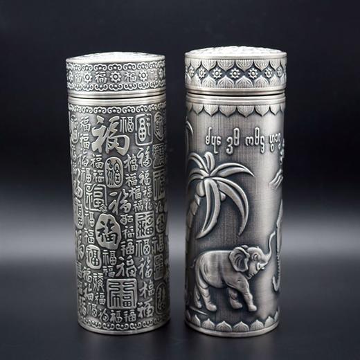 子佩集【心经】S999银浮雕杯摆件【DLBJB004】纯银内胆泡茶杯203 商品图11