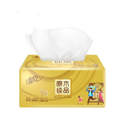 130抽清风原木金装面纸整提  6包加入购物车下单发整提 商品图0