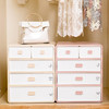 内衣收纳盒抽屉式装放内裤袜子三合一塑料分格家用宿舍分隔整理箱 商品缩略图0