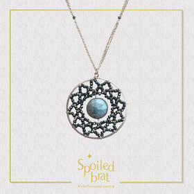 spoiledbrat jewelry捕梦网系列圆型斜长石尖晶石项链