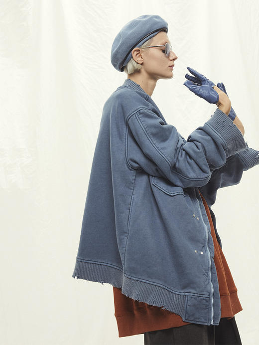 UMAMIISM UM19AW-1973 破坏装饰水洗艾森豪威尔夹克 商品图3