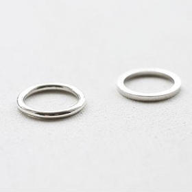 子佩集原创S999银天圆地方纯手工对戒203