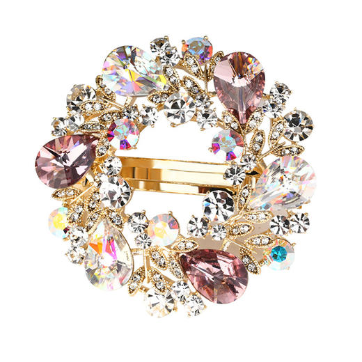 上海旗袍厂LBE-thj944发夹横夹中号半扎发弹簧夹水晶水钻后脑勺女士韩式顶夹简约风气质 商品图4