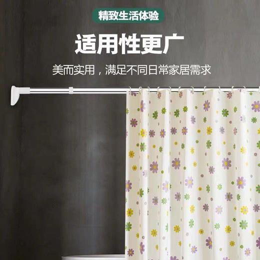 不锈钢免打孔伸缩杆浴帘杆阳台晾衣杆窗帘杆卧室衣柜杆， 商品图5