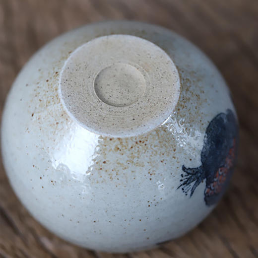 「楚瓷青花手绘陶瓷茶叶罐」小茶叶罐 手绘鲑鱼 柿柿如意陶瓷储茶罐陶瓷罐子 商品图7