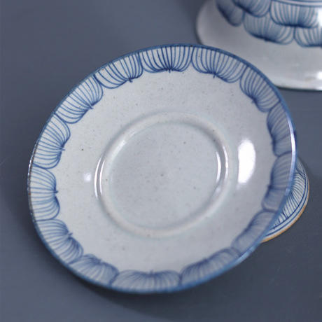 「景德镇传统手绘青花海浪 莲花 缠枝莲 盖碗公道杯」三才碗 泡茶碗 分茶器 复古茶具礼品 商品图5