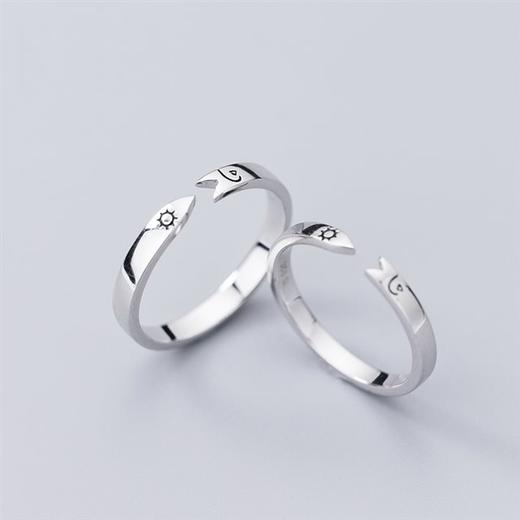 子佩集原创S999银日月星辰纯手工对戒203 商品图0