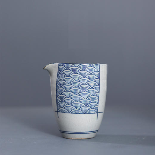 「景德镇传统手绘青花海浪 莲花 缠枝莲 盖碗公道杯」三才碗 泡茶碗 分茶器 复古茶具礼品 商品图10