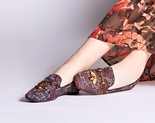 【伯妮斯茵】1X6511--紫色平底鞋--《燃烧的灵魂--梵高》 商品图4