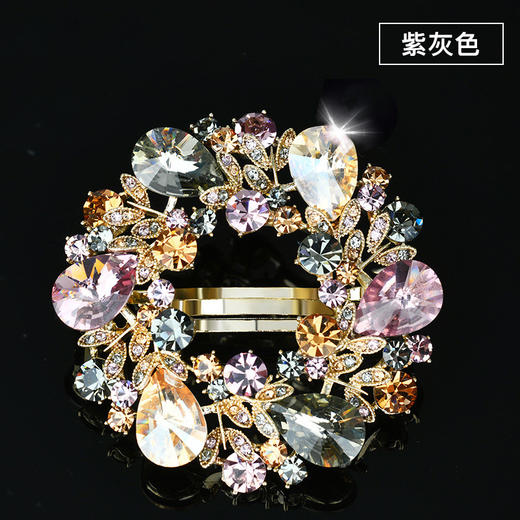 上海旗袍厂LBE-thj944发夹横夹中号半扎发弹簧夹水晶水钻后脑勺女士韩式顶夹简约风气质 商品图7