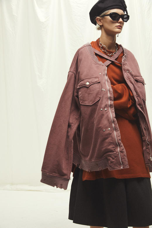 UMAMIISM UM19AW-1973 破坏装饰水洗艾森豪威尔夹克 商品图1