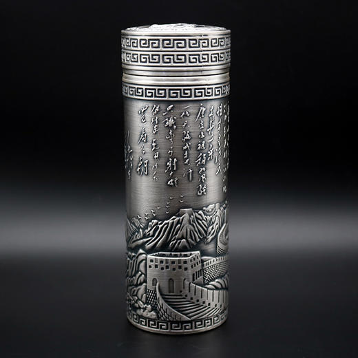 子佩集【心经】S999银浮雕杯摆件【DLBJB004】纯银内胆泡茶杯203 商品图10