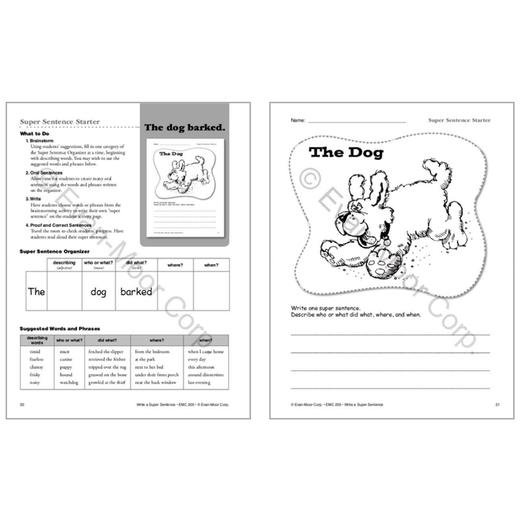 【Evan-Moor Best】 Write a Super Sentence Grade 1-3 段落写作练习 一至三年级  美国加州原版教辅 商品图2