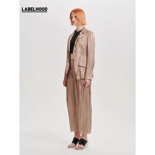 deepmoss2020春夏新品 拿铁水泽西装中长款外套女 dm20ssCT05X3 商品图1