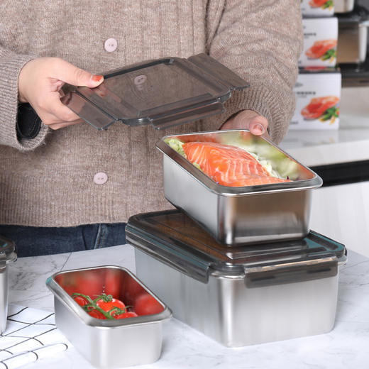 【夏季保鲜净味】 MISANBROO 316不锈钢保鲜盒 多种容量选择 易清洗无残留 安全使用于烤箱蒸箱洗碗机电磁炉 商品图1