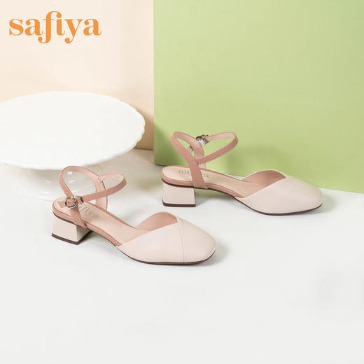 商场同款 | Safiya/索菲娅春季中后空包头中跟时装凉鞋女SF01114106 商品图1